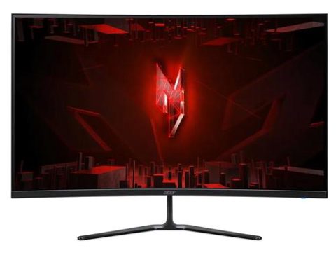 Monitor Gaming VA LED Acer 31.5inch Nitro ED320QUS3, WQHD (2560 x 1440), HDMI, DisplayPort, Ecran curbat, Boxe, 144 Hz, 1 ms (Negru)