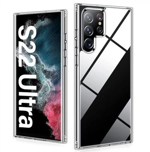 Protectie Spate Lemontti Silicon pentru Samsung Galaxy S22 Ultra (Transparent)