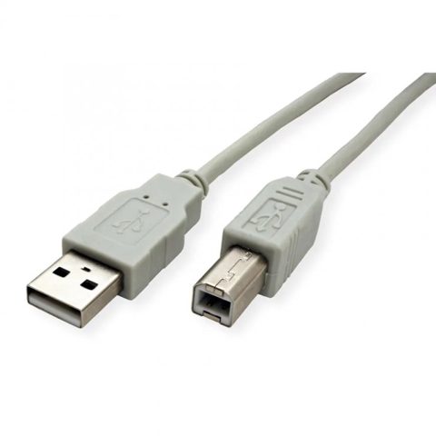 Cablu USB-B 2.0 la USB-B T-T 1.8m Bej, 11.55.3102