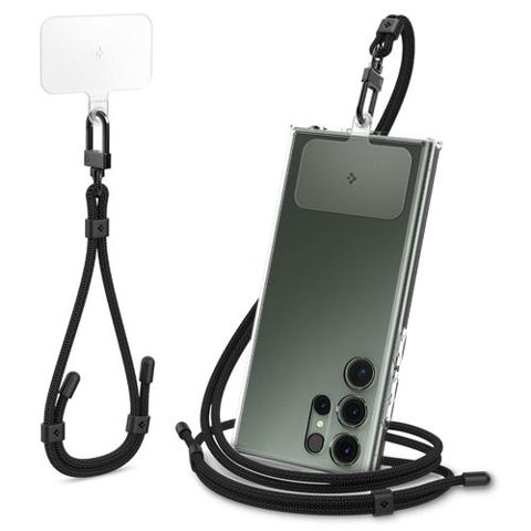 Snur Spigen ConTag, Set 2 Bucati, Negru