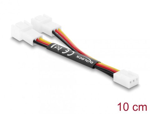 Splitter 1 x 3 pini ventilator la 2 x 3 pini M-T 10cm, Delock 91429