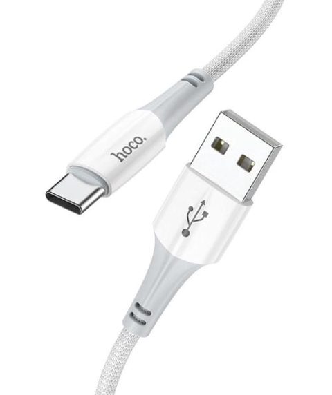 Cablu Date si Incarcare USB-A - USB-C HOCO X70, 60W, 1m, Alb