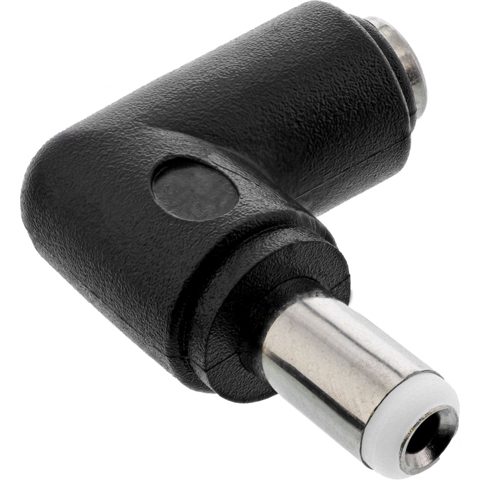Adaptor alimentare DC 5.5x2.5mm T-M unghi Negru, InLine IL26899