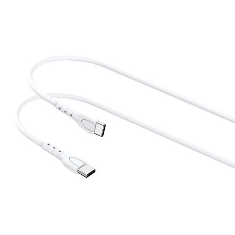 Cablu Lemontti Fast Charge Type-C la Type-C, 1.2m, Alb