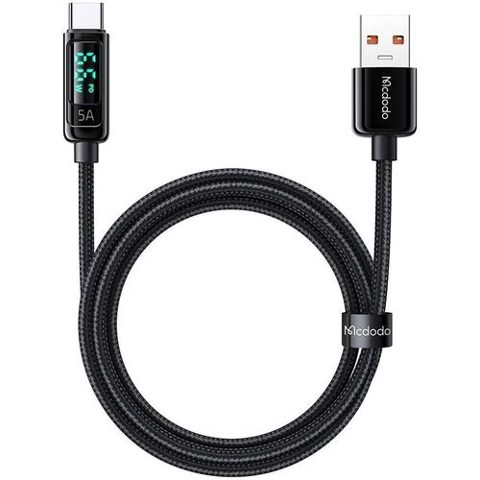 Cablu de date Mcdodo Digital Pro USB-A la Type-C, 1.2m, 5A, Negru