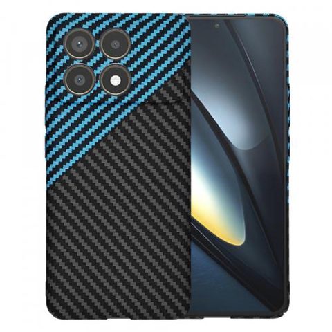 Husa Techsuit Carbonite FiberShell pentru Poco F6 Pro, Albastru