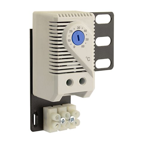Termostat analogic pentru ventilatoare rack DATEUP JZ20210731001, 0 - 60 grade, 10A, cu sistem de prindere inclus (Alb)