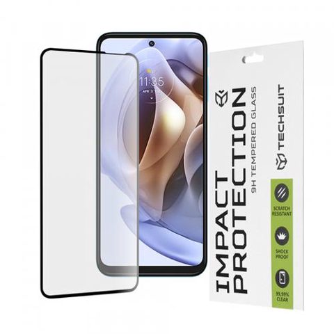 Folie de protectie Ecran Techsuit pentru Motorola Moto G62 5G / G31 / G41 / G71 5G, Sticla Securizata, Full Glue, 111D