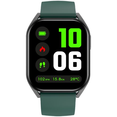 Smartwatch CANYON Chatter SW-58, Ecran IPS 1.8inch, Apel Bluetooth, Asistent vocal cu AI, Android/iOS, 123 moduri sport, Monitorizare sanatate, Waterproof IP67 (Negru/Verde)