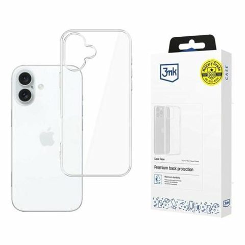 Husa de protectie 3mk Clear Case pentru iPhone 16 Plus, Transparent