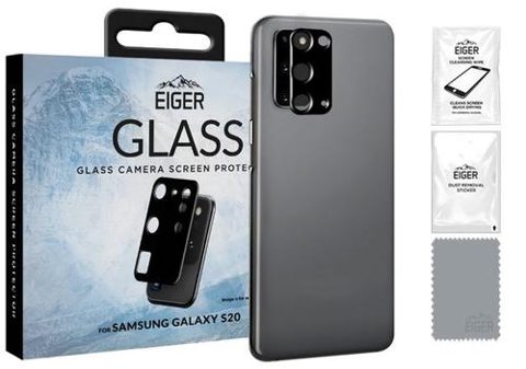 Folie Protectie Sticla Eiger Camera 2.5D Glass EGSP00603 pentru Samsung Galaxy S20 (Negru)