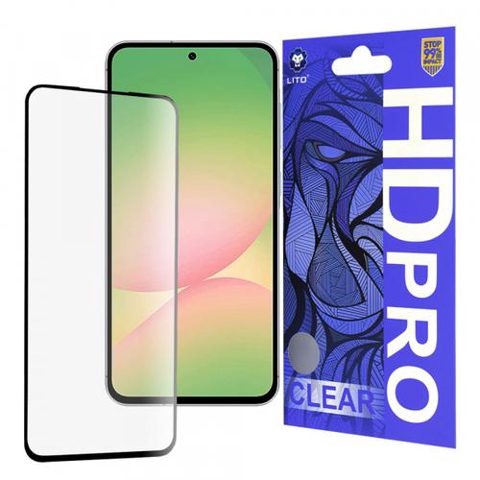 Folie de protectie Ecran Lito HD Pro Clear pentru Samsung Galaxy A56 A566, Sticla Securizata, Full Glue
