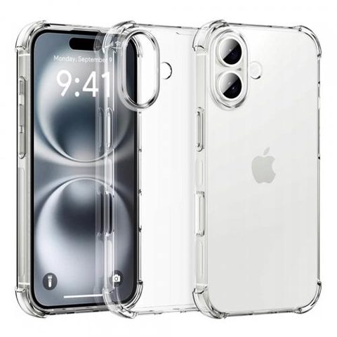 Husa pentru Apple iPhone 16 Plus, Techsuit, Shockproof Clear (Big Lens Hole), Transparenta