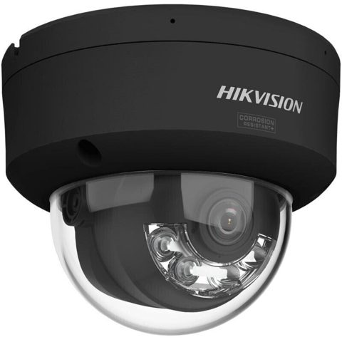 Camera IP ColorVu Hikvision DS-2CD2167G3-LIS2UY/BK, 6MP, lentila 2.8mm, Smart Hybrid Light 30m, alarma, microfon dual, PoE, IP67