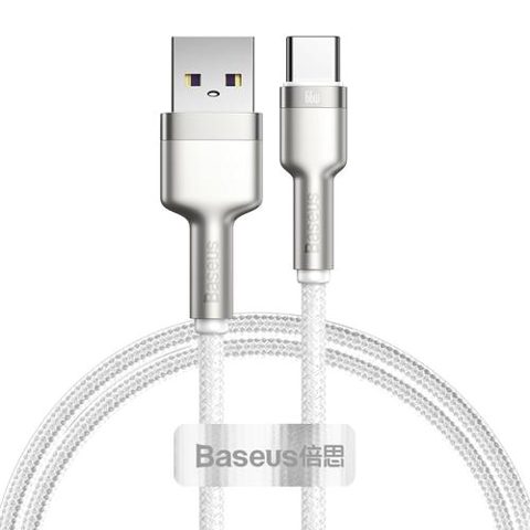 Cablu de date USB/ USB - C, Baseus, Cafule Series, 66W, Alb, 1m