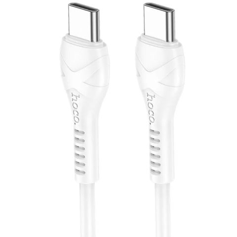 Cablu Date si Incarcare USB-C - USB-C HOCO X37, 60W, 1m, Alb