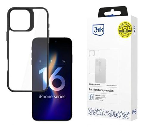 Husa pentru Apple iPhone 16 Pro Max, 3MK, Satin Armor Case+, Transparenta