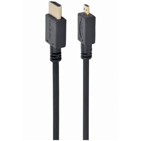 Cablu video Gembird HDMI (T) la Micro-HDMI (T), 4.5m, conectori auriti, Negru, CC-HDMID-15