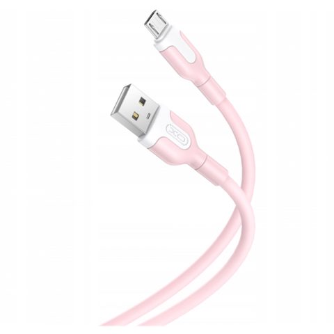 Cablu Date/Incarcare XO Design NB212, USB-A - microUSB, 18W, 1m (Roz)