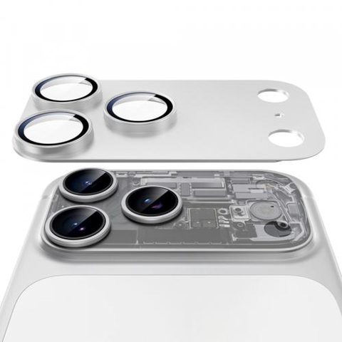 Folie de protectie Camera Spate ESR Armorite Pro pentru Apple iPhone 18 Pro, Sticla Securizata, Argintiu