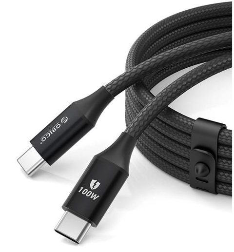 Cablu Date si Incarcare USB-C - USB-C Orico CDX, 100W, 1m, Negru