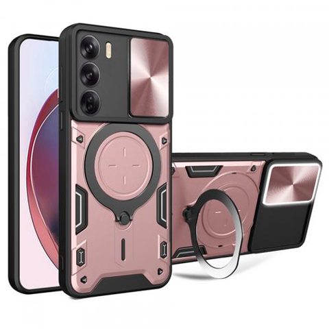 Husa pentru Oppo Reno12, Techsuit, CamGuard Pro, Roz Aurie
