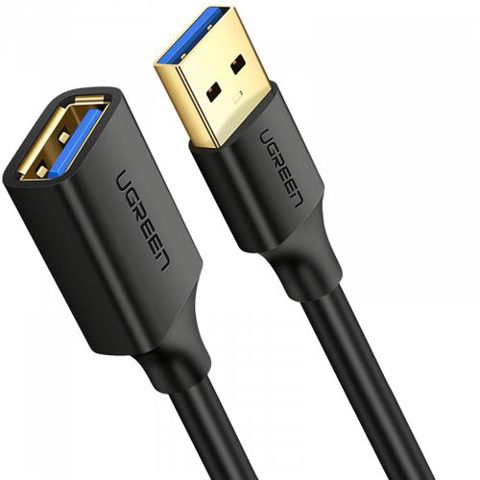 Prelungitor USB 3.0 UGREEN US129, 1m, Negru