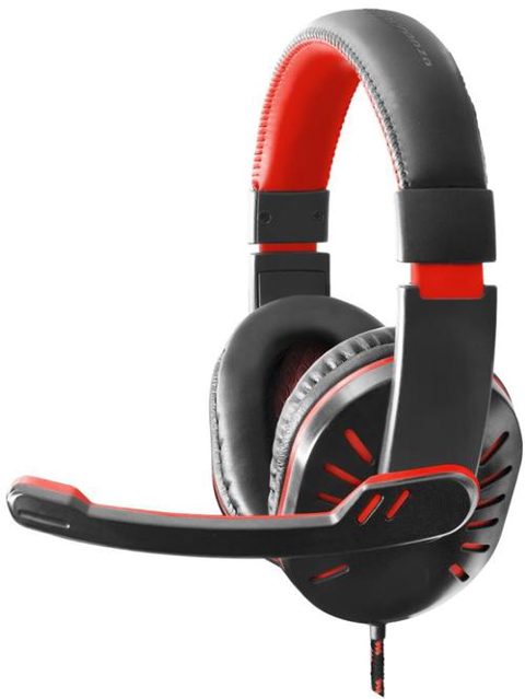 Casti Stereo Esperanza CROW EGH330R, Microfon (Negru/Rosu)