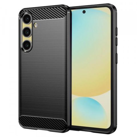 Husa pentru Samsung Galaxy S24 FE S721, Techsuit, Carbon, Neagra