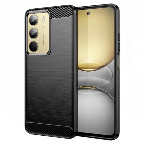 Husa pentru Realme C75 / 14x, Techsuit, Carbon, Neagra