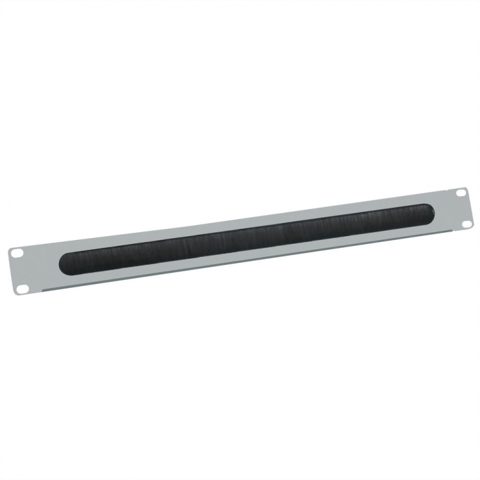 Panou cabluri cu perii ghidaj 19" 1U RAL7035 Gri deschis, Value 26.99.0313