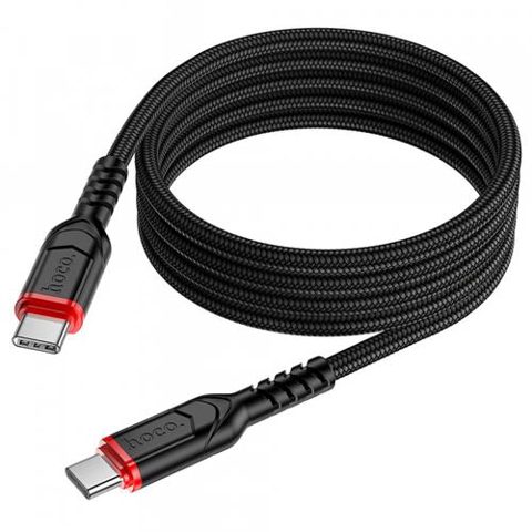 Cablu Date si Incarcare USB-C - USB-C HOCO X59 Victory, 60W, 1m, Negru