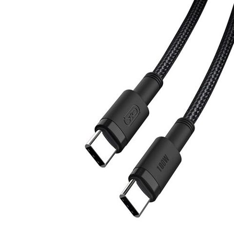 Cablu Date si Incarcare USB-C - USB-C XO Design NB-Q199, 100W, 1.5m, Negru