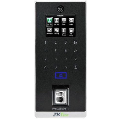 Controler standalone cu functie de pontaj ZKTeco PRO-CAPTURE-T cu amprenta, card si tastatura