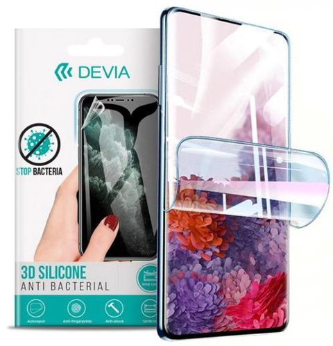 Folie Silicon Devia Antibacterian pentru Samsung Galaxy A53 5G (Transparent)