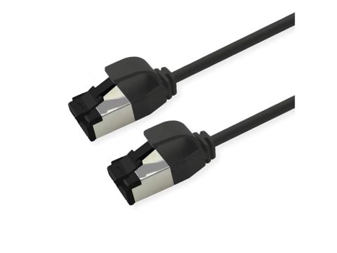 Cablu de retea RJ45 Slim U/FTP Cat. 8.1 (Class I) LSOH 2m Negru, Roline 21.15.3265