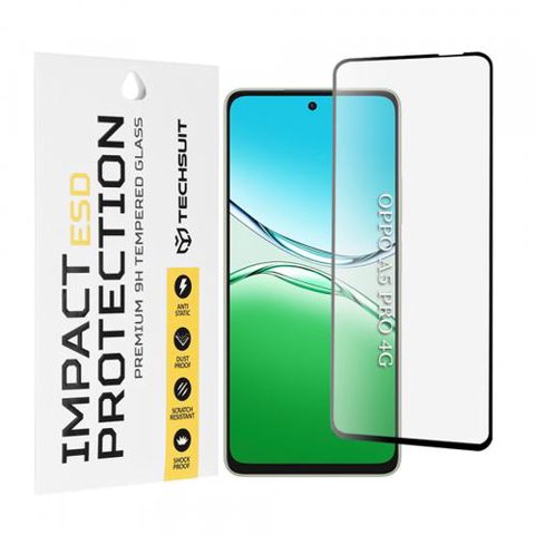 Folie de protectie Ecran Techsuit pentru Oppo A5 Pro 4G / A5 Pro, Sticla Securizata, Full Glue
