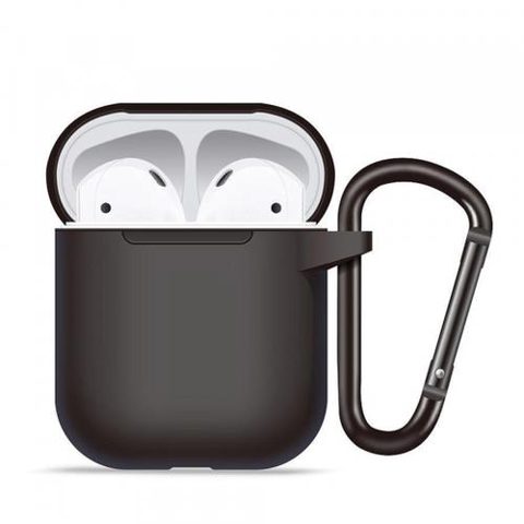 Husa Blueo Liquid pentru Apple AirPods Gen 1, Neagra