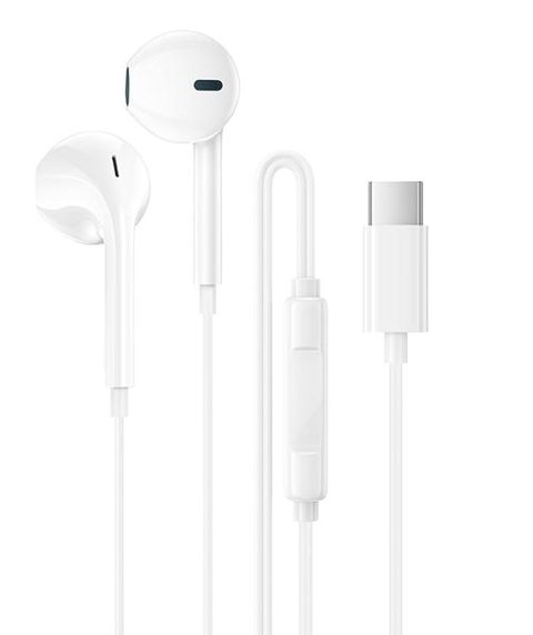 Casti Stereo Borofone BM100 Fuente, USB-C, Alb