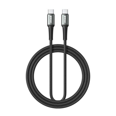 Cablu Date si Incarcare USB-C - USB-C BWOO BO-X288C-C, 60W, 1m, Negru