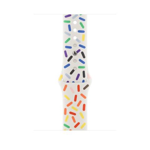 Curea Smartwatch Apple MUQ43ZM/A pentru Watch 45mm, Pride Edition Sport Band, M/L (Multicolor)