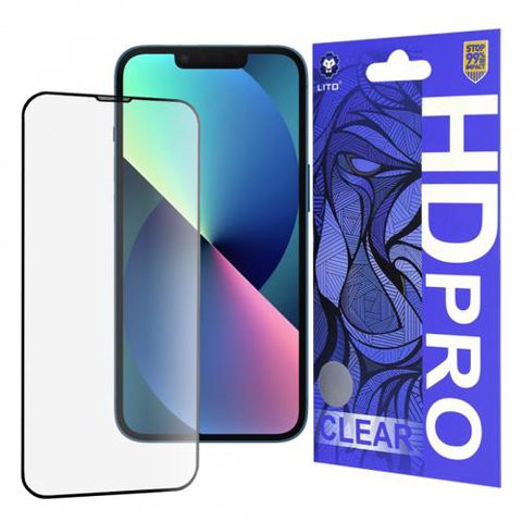 Folie de protectie Ecran Lito HD Pro Clear pentru Apple iPhone 16e / 14 / 13 Pro / 13, Sticla Securizata, Full Glue