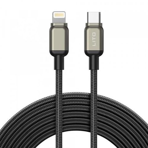Cablu Date/Incarcare Lito LD17, USB-C - Lightning, 20W, 1m