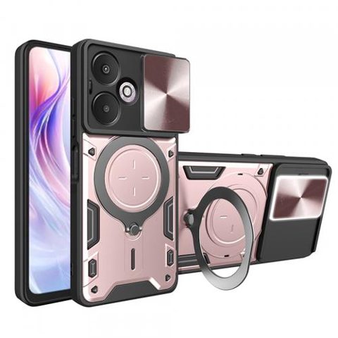 Husa pentru Xiaomi Redmi 13C 5G, Techsuit, CamGuard Pro (Roz/Negru)