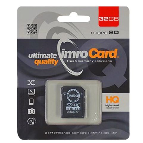Card de memorie MicroSD, clasa 10, 32 GB, adaptor SD KOM000487 / 5902768015102