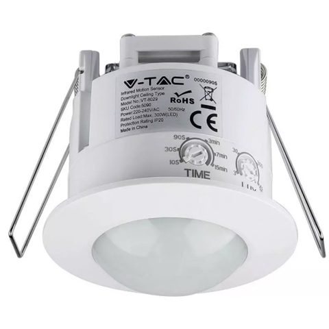 Senzor miscare 360GR incorporabil, detector miscare 230V, ALB V-TAC SKU-5090