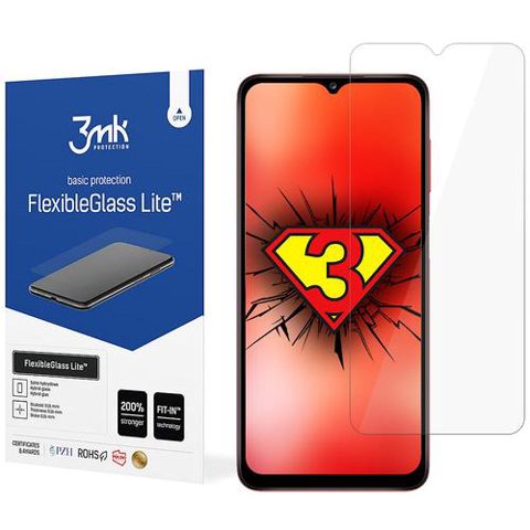 Folie de protectie Ecran 3MK FlexibleGlass Lite pentru Samsung Galaxy A12 Nacho A127 / M12 M127 / A12 A125, Sticla Flexibila, Full Glue