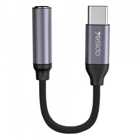 Adaptor Audio USB-C - 3.5mm Yesido YAU19 (Negru)