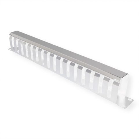 Front Panel 19" 1U cu organizator pentru cabluri 40x60mm RAL7035 Gri deschis, Value 26.99.0302