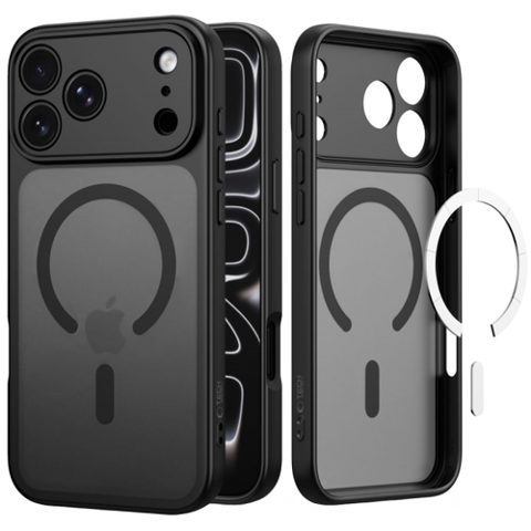 Husa MagSafe pentru Apple iPhone 18 Pro Max / 17 Pro Max, Tech-Protect, BasicMag, Neagra Mata